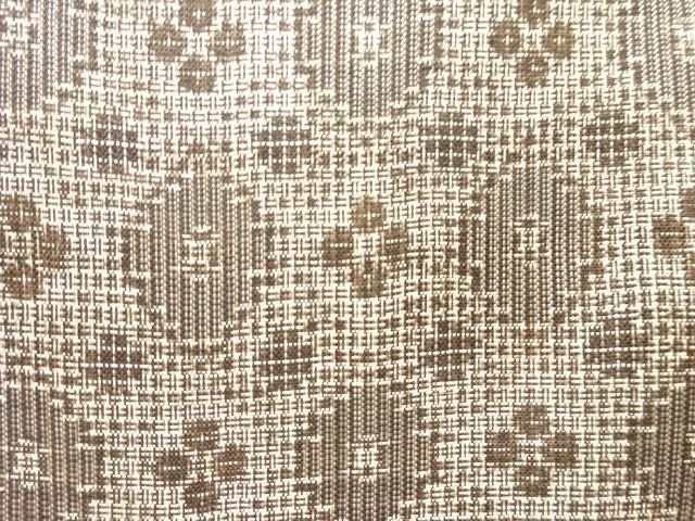 JAPANESE KIMONO / ANTIQUE KIMONO / SILK / DORO OSHIMA TSUMUGI / WOVEN DIAGONAL GRID